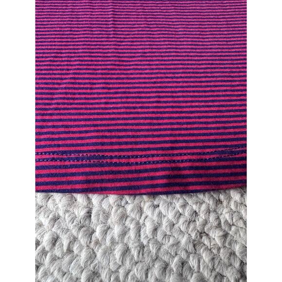 Vineyard Vines Long Sleeve Red Blue Striped Women Shirt size M Soft stretch crew - Picture 6 of 11